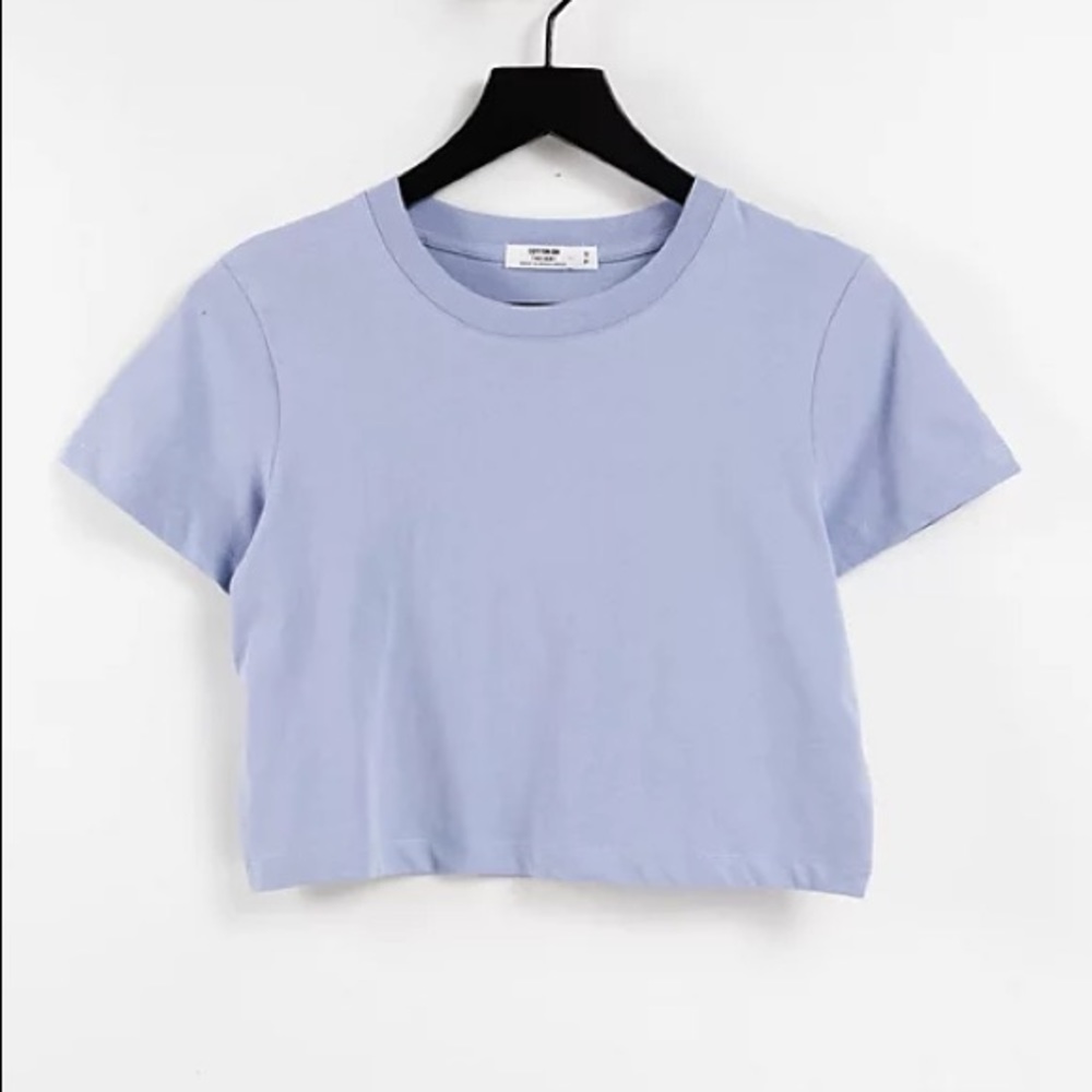 Baby Blue Cotton:On tee.